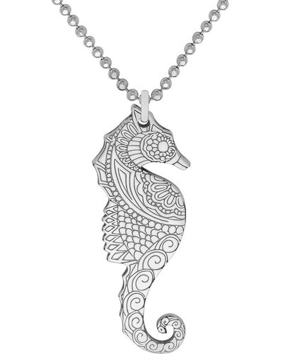 handmade abalone shell and sterling silver seahorse pendant – Jewelry by  Glassando