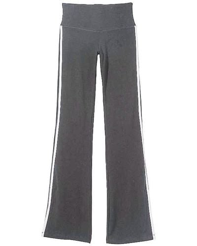 Lezat Ella Organic Cotton High-rise Flare Stripe leggings - Gray