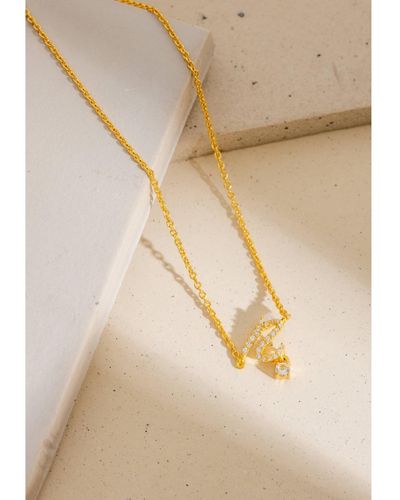 Lavani Jewels Zircon N Initial Necklace - Natural