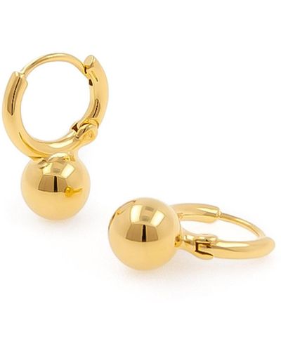 Cote Cache Pearl huggie Hoop Earrings - Metallic