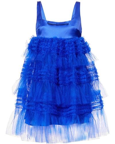 Amy Lynn Bobby Tulle Mini Dress - Blue