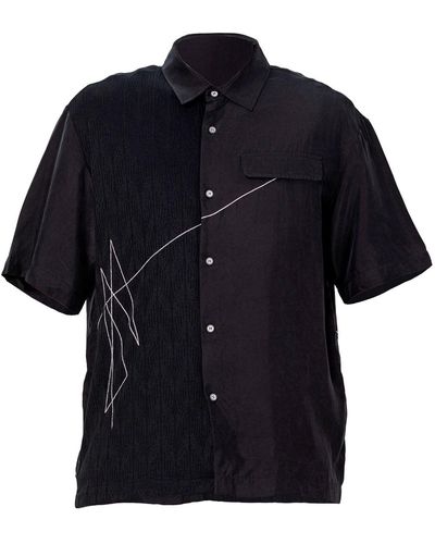 Smart and Joy Graphic Line Shirt - Black