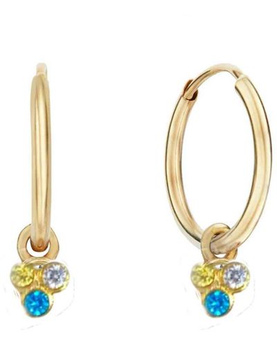 Lily Flo Jewellery Disco Dots Tiny huggy Hoop Earrings - Metallic