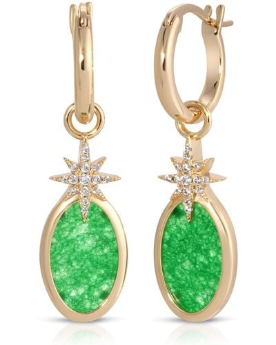 Leeada Jewelry Aurora Drop Earrings - Green