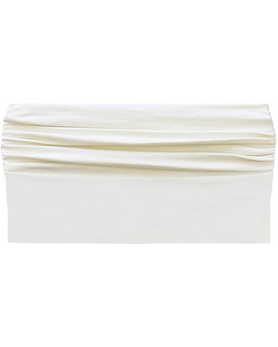 NUAJE NUAJE Isabelle Ruched Bikini Tube Top In - White