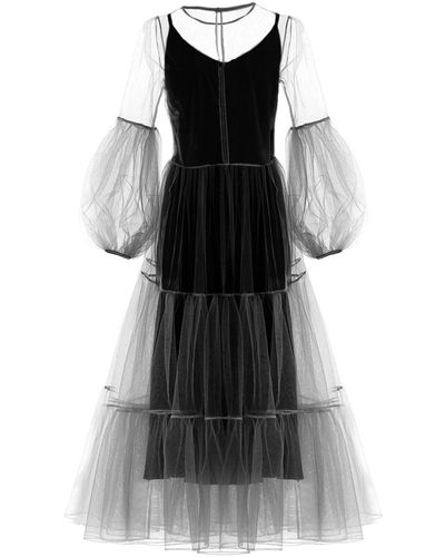 Helene Galwas Alena Tulle Dress - Black