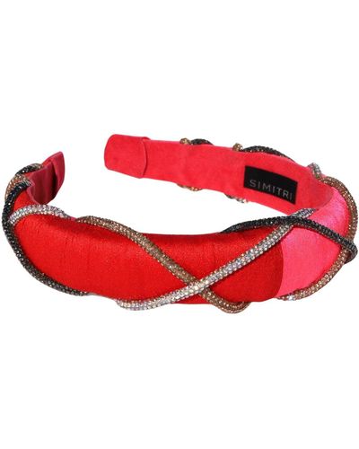 Simitri Gulaab Knotty Headband - Red