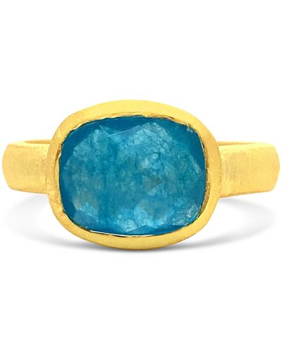 GEM BAZAAR Paradise Ring In Teal - Blue