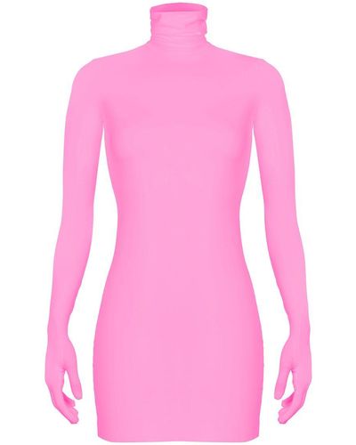 Monosuit Longsleeve Dress Mini Viscose - Pink