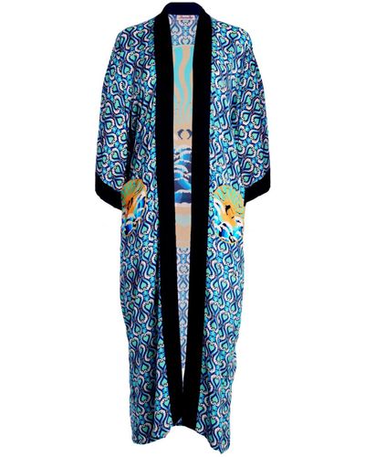 Henelle Surfrider Kimono - Blue