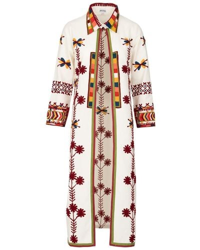 Antra Designs The Snow Aztec Coat - Multicolor
