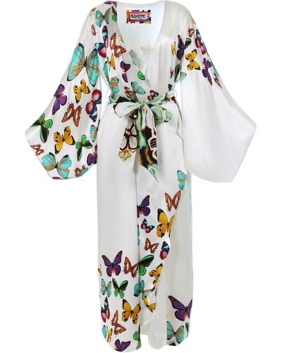 Meghan Fabulous Sunshine Daydream Maxi Kimono - White