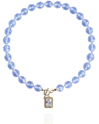 Saule Label Leni Necklace In Sky - Blue