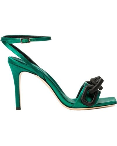 Serena Uziyel Catena Emerald Ankle Cross Sandal - Green