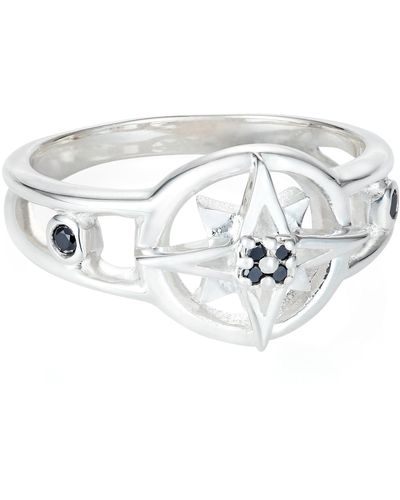 Yasmin Everley Compass Star Ring - Metallic