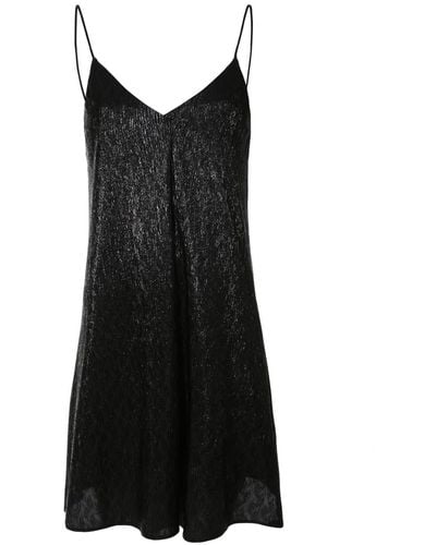 VIKIGLOW Perla Shimmer Mini Slip Dress - Black