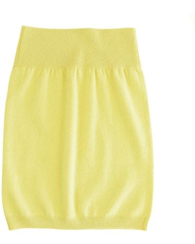Zenzee Cashmere Mini Skirt - Yellow