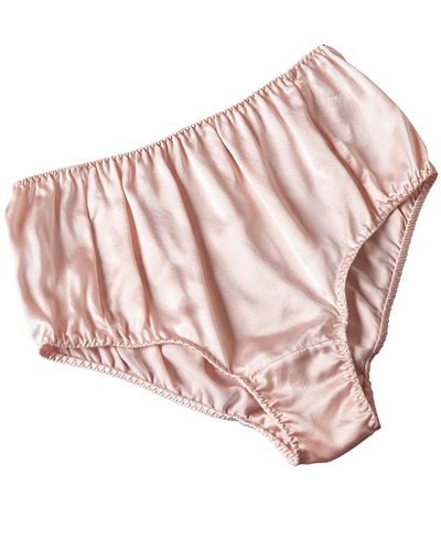 Soft Strokes Silk Pure Mulberry Silk French Cut Knickers High Waist - Pink