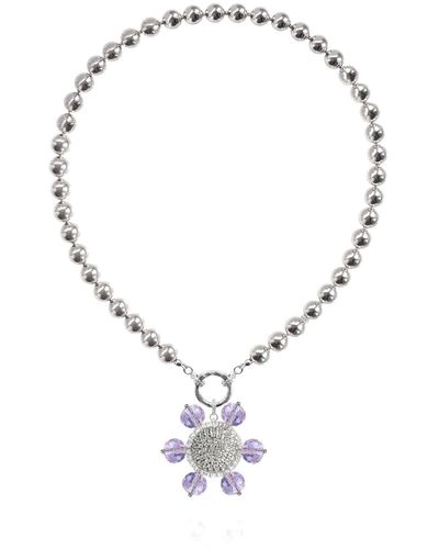 Saule Label Jolie Necklace In Lilac Dream - Multicolor