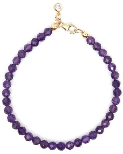 Shar Oke Amethyst Purple Beaded Necklace - Blue