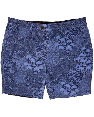 lords of harlech John Lux Paisley Floral Navy - Blue