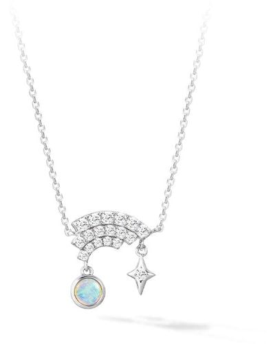 AWNL Rainbow Opal Sterling Necklace - Metallic