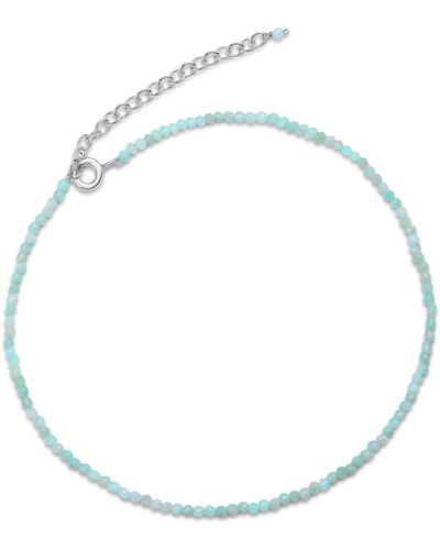 Zohreh V. Jewellery Amazonite Anklet Sterling Silver - Blue