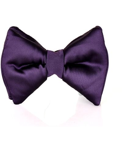 DAVID WEJ Silk Bow Tie - Purple