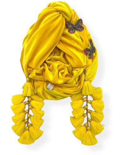 Julia Clancey Flutter Sunshine Chacha Turban - Yellow
