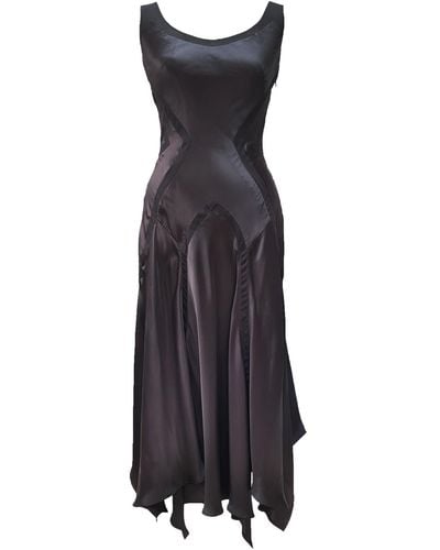 Mellaris Amelia Dress In Silk - Black