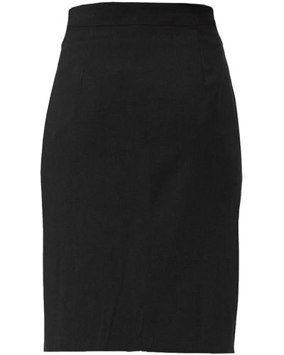 Smart and Joy Basic Straight Jersey Skirt - Black
