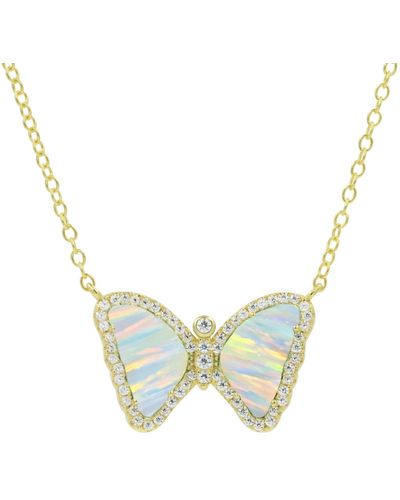 KAMARIA Mini Opal Butterfly - White