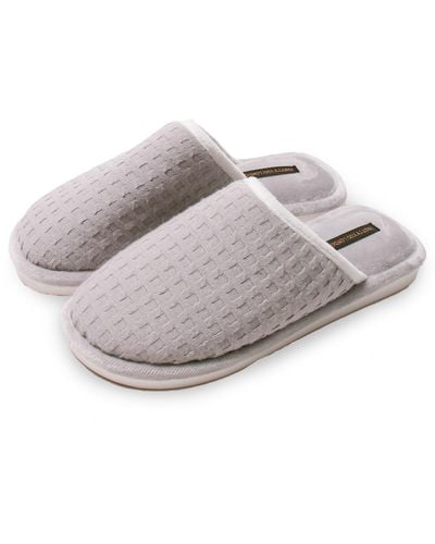 Pretty You London Gia Mule Slippers In - Gray