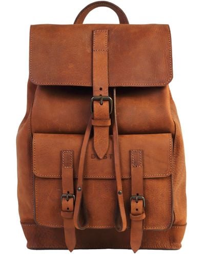 THE DUST COMPANY Leather Backpack In Heritage Brown