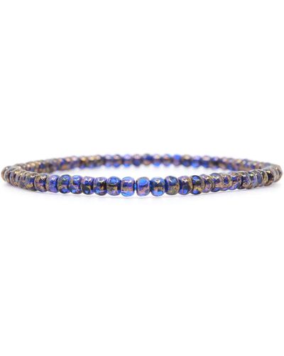 Shar Oke Sapphire Czech Beaded Bracelet - Blue