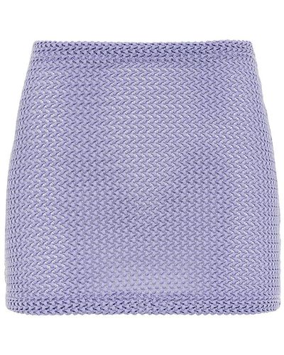 Montce Lavender Crochet Micro Skirt - Purple