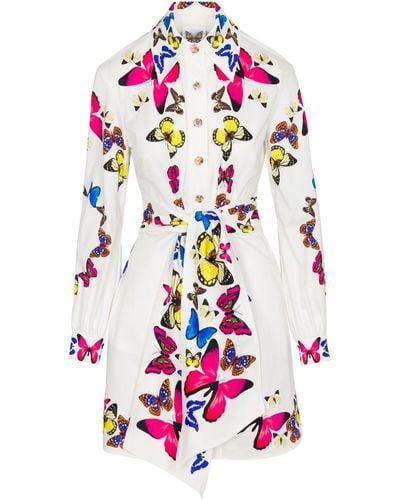 Meghan Fabulous The Mariposa Shirt Dress - White