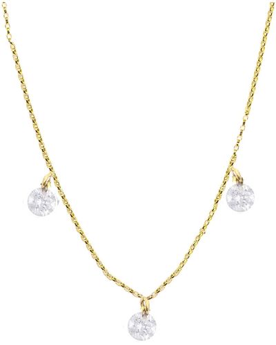 Lily Flo Jewellery Rising Star Naked Diamond Three Dangle Necklace - Metallic