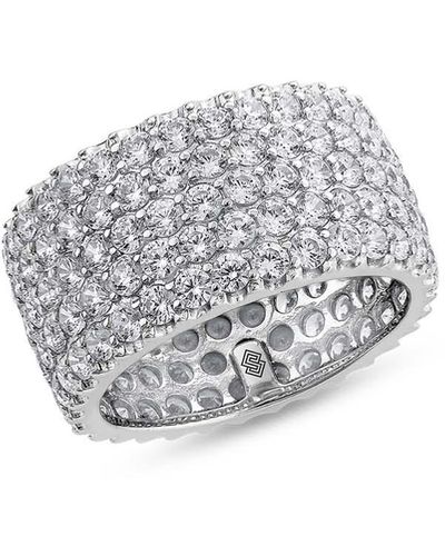 SALLY SKOUFIS Rebel Ring With Made White Diamonds In Sterling Silver