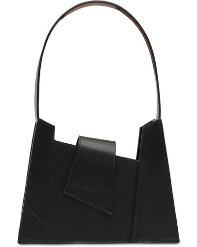 Mas Laus "asymmetrical Shape Shoulder Bag, " - Black