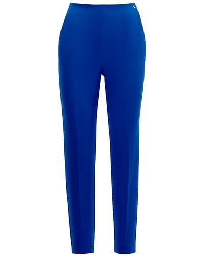 Nissa High Waisted Slim Pants - Blue