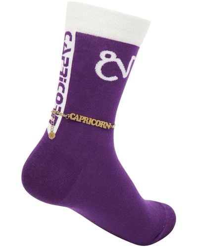 HIGH HEEL JUNGLE by KATHRYN EISMAN Capricorn Sock And Anklet Set - Purple
