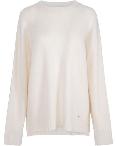 tirillm Amber Chunky Pure Cashmere Pullover In Off - White