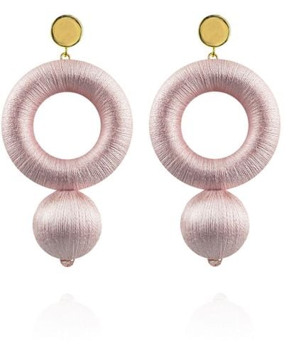 Saule Label Saskia Earrings In Pastel Pink