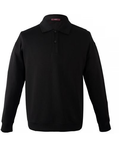 DAVID WEJ Alexander Polo Sweat Shirt – - Black