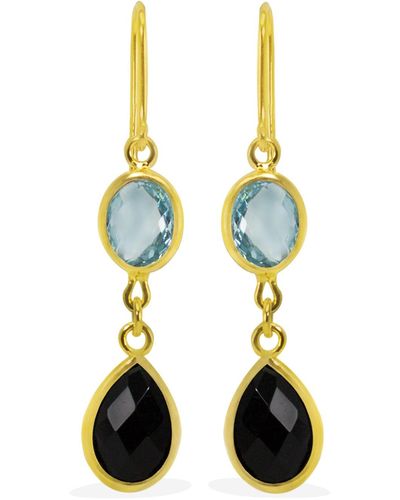 Vintouch Italy Amalfi Multicolor Gold Drop Earrings - Yellow