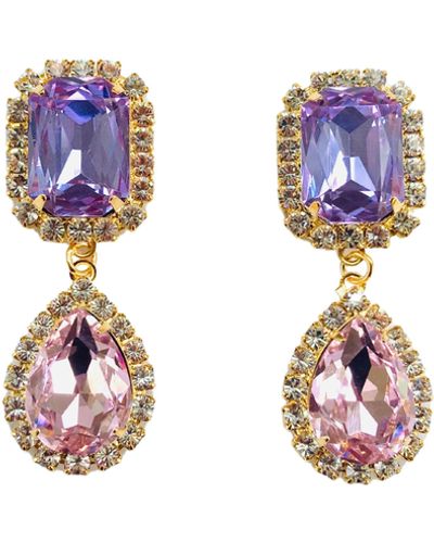 The Pink Reef Jewel Drop In Lavender And Pink - Purple