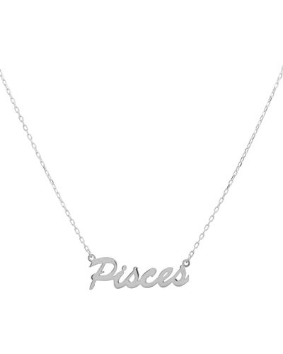 LÁTELITA London Zodiac Star Sign Name Necklace Pisces - Metallic