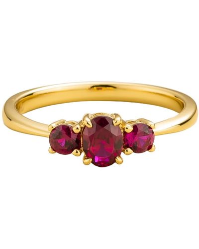 Juvetti Boble Ring In Ruby Set In Gold - Multicolor