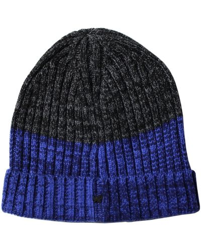 lords of harlech Benny Beanie In Blue & Charcoal